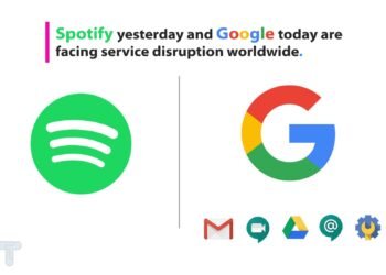 Spotify yesterday and Google today are facing service disruption worldwide.