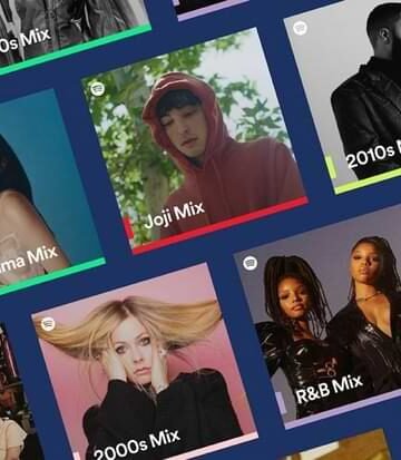 Spotify Mixes a Personalized playlists featuring Favorite Artists, Genres, and Decades