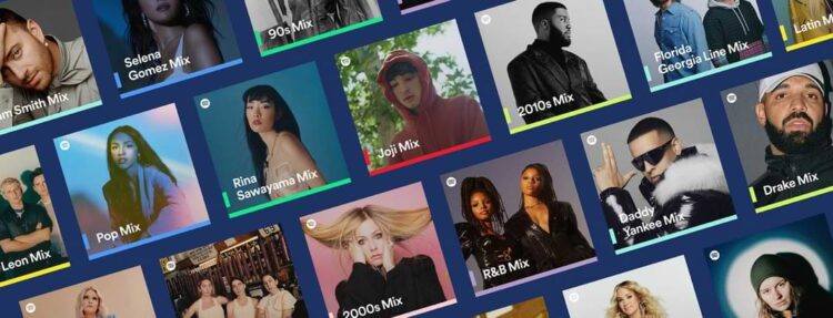 Spotify Mixes a Personalized playlists featuring Favorite Artists, Genres, and Decades