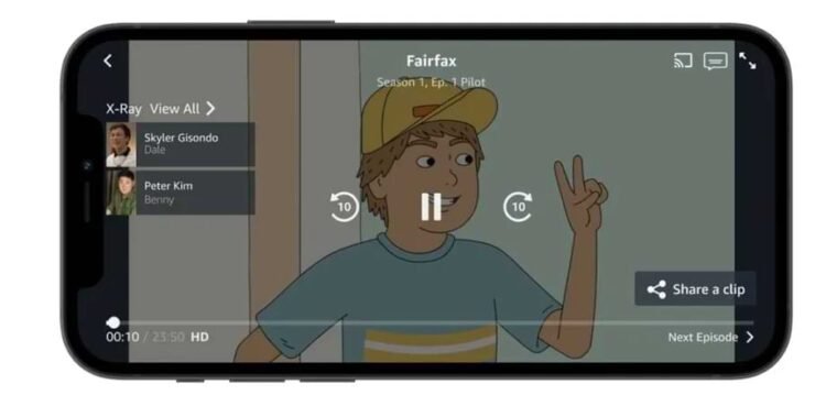 Amazon Prime Share a video clip