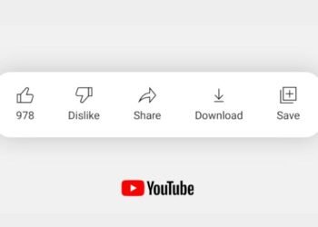 YouTube dislike button count